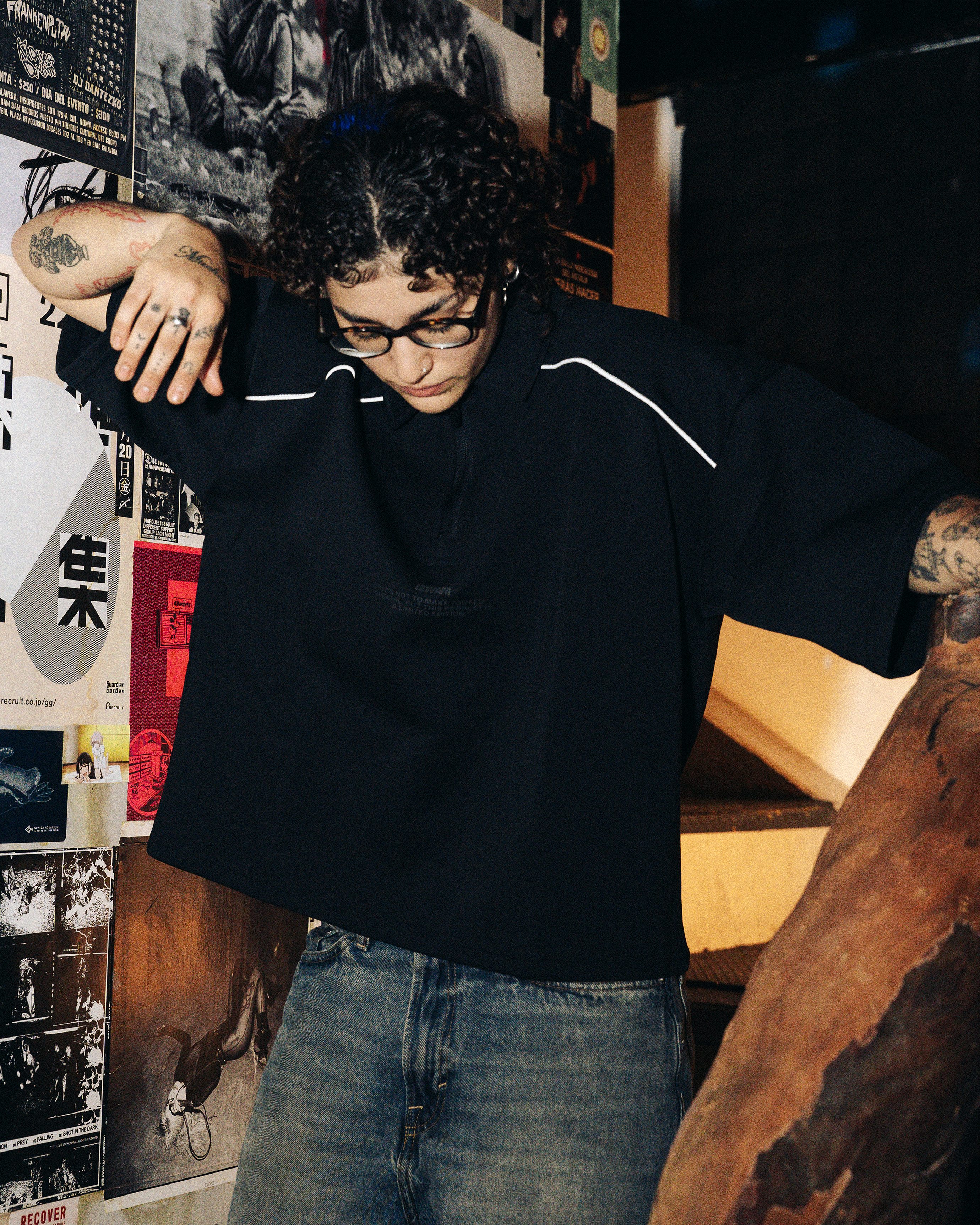 Reborn Zip Shirt - Black