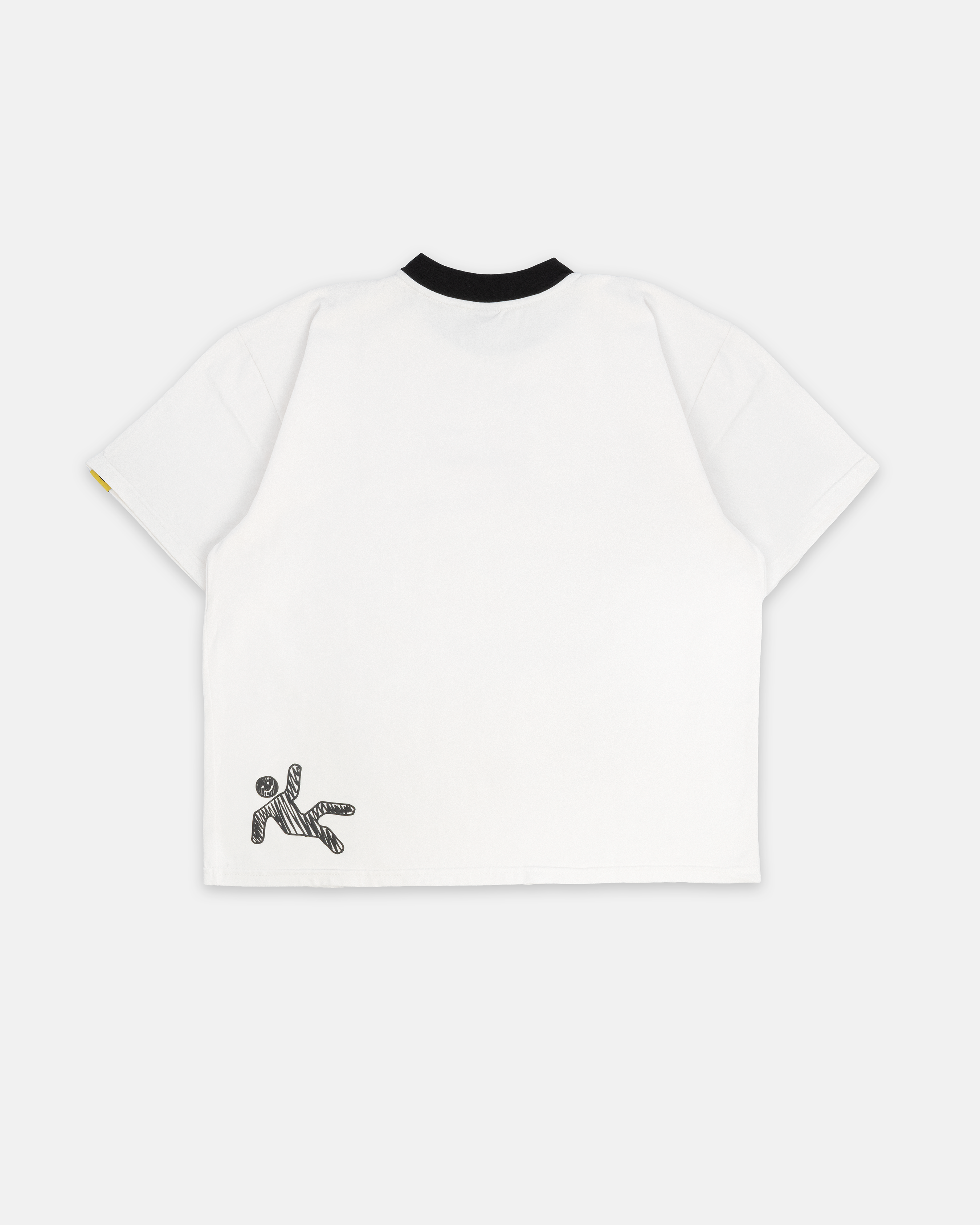 Camiseta blanca Wet Floor de la marca Mi tienda, diseño con texto y estilo casual para uso diario.