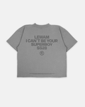 Camiseta gris "Can’t Be Your SuperBoy" de Mi Tienda, camiseta de manga corta con diseño divertido para niños.